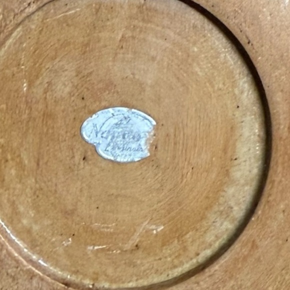 Antique Mr Peanut Hand Painted Wood Snack Bowl With Handle Wall Art - Picture 5 of 5